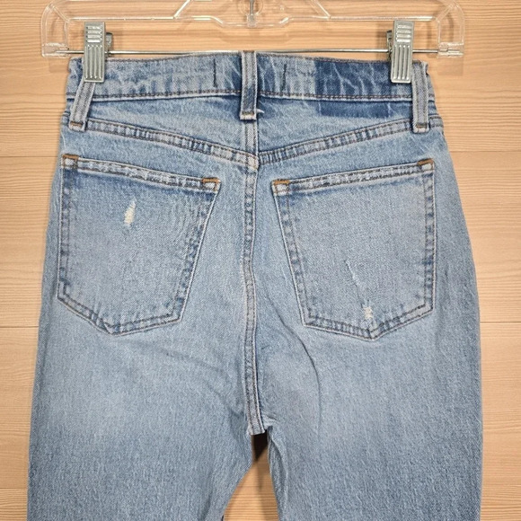 Abercrombie & Fitch Jeans Women 24/00R High Rise Mom‎ Stretch Denim Destroyed - Picture 12 of 14